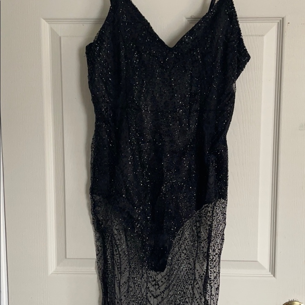 Sexy leotard glitter dress
